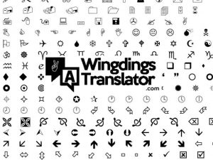 wingdings translator image
