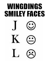 Wingdings smiley